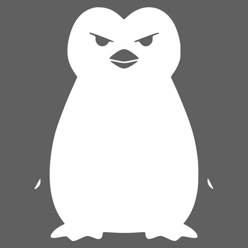 Pinguin Stencil: Boldes Grunge-Statement