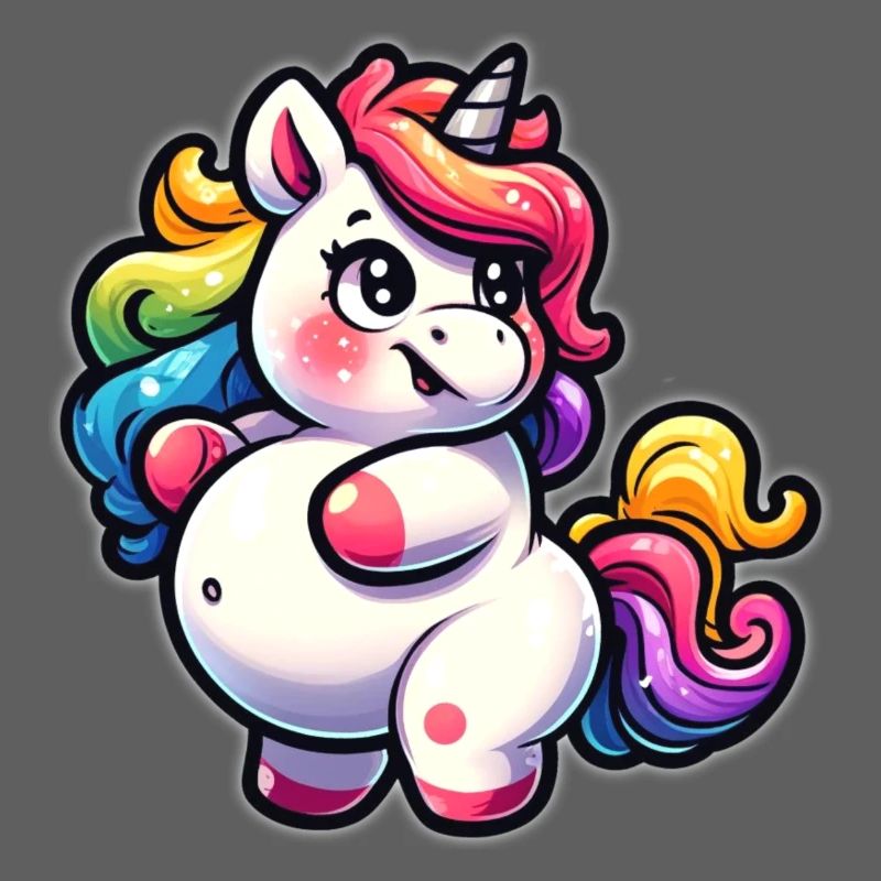 Colorful unicorn cuddly design