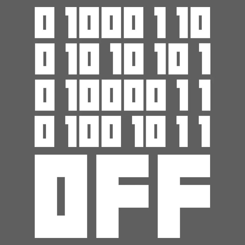 Binärcode F**k OFF – Nerd Humor & Geek Code