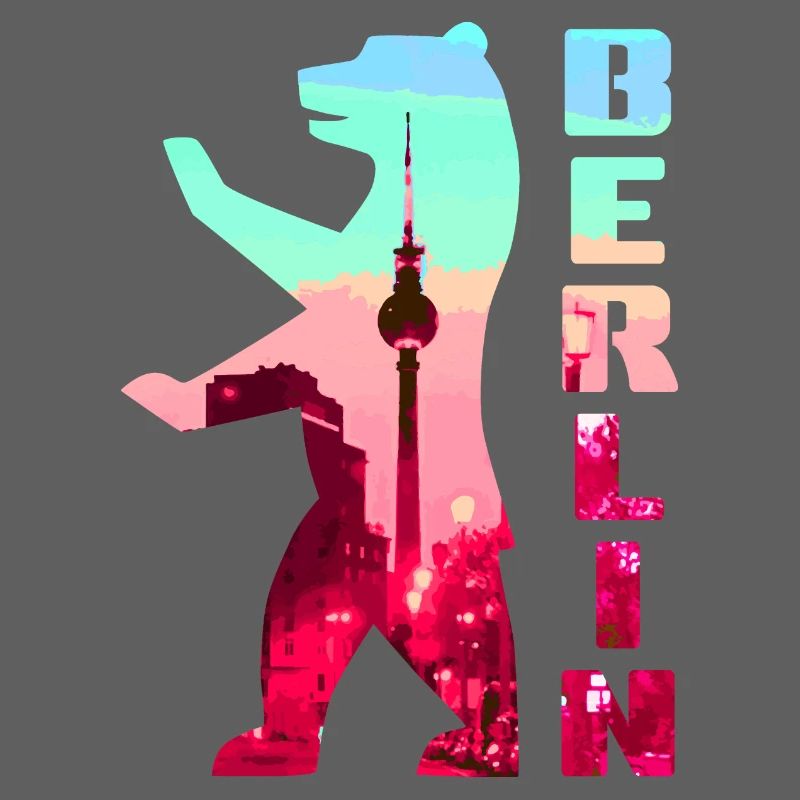Berlin Bär Neon Silhouette