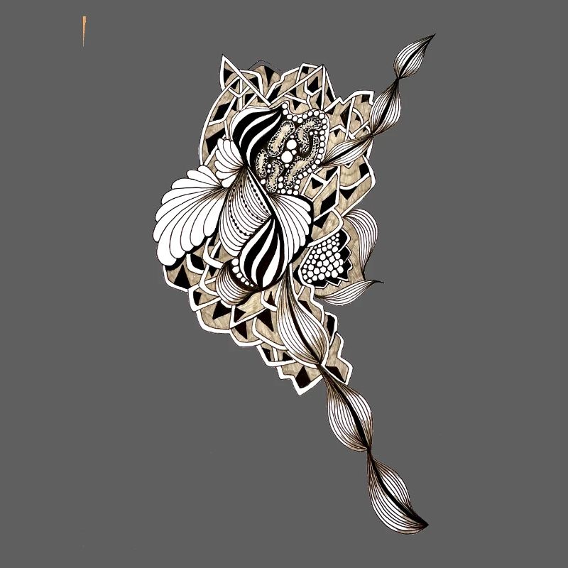 Fleur Mandala Plume Art