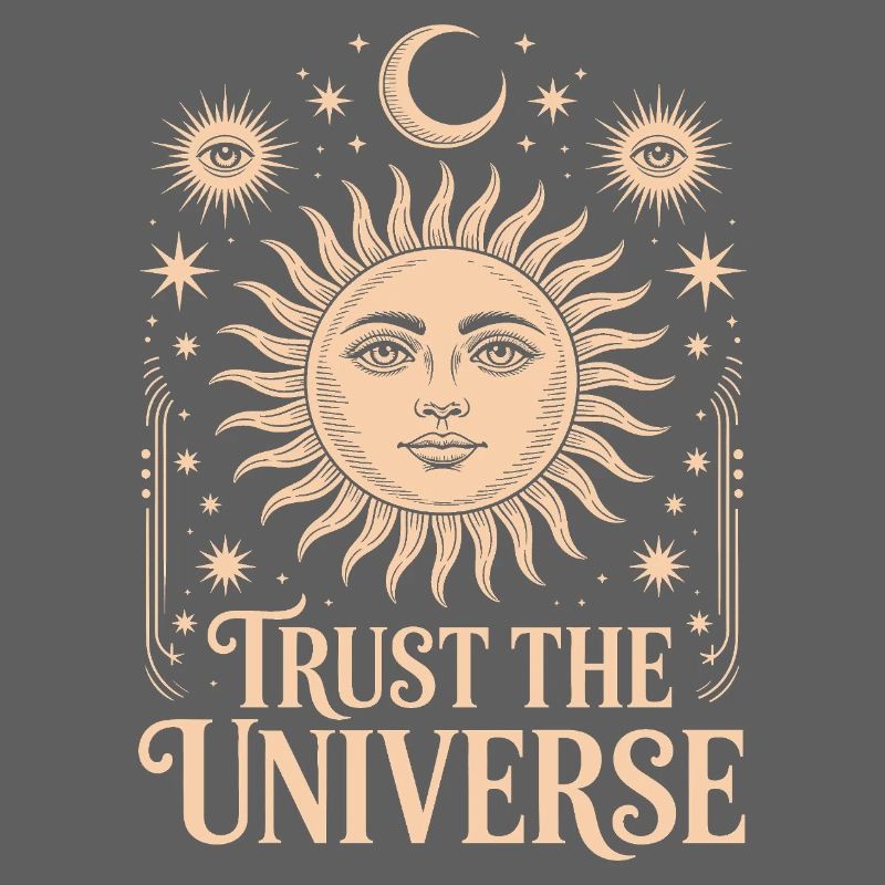 Faites confiance à l’univers Mystical Boho Soleil et Lune