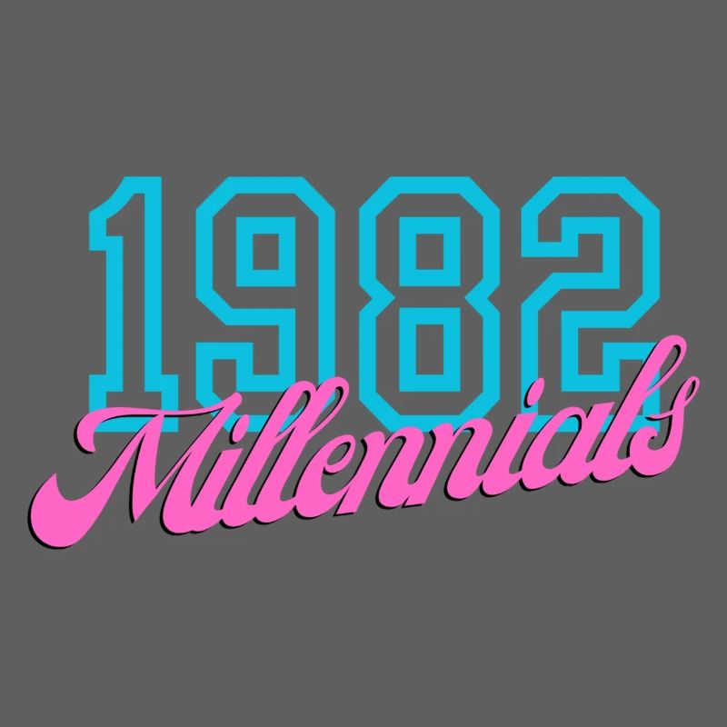 1982 Millennial Retro Numerisches Design