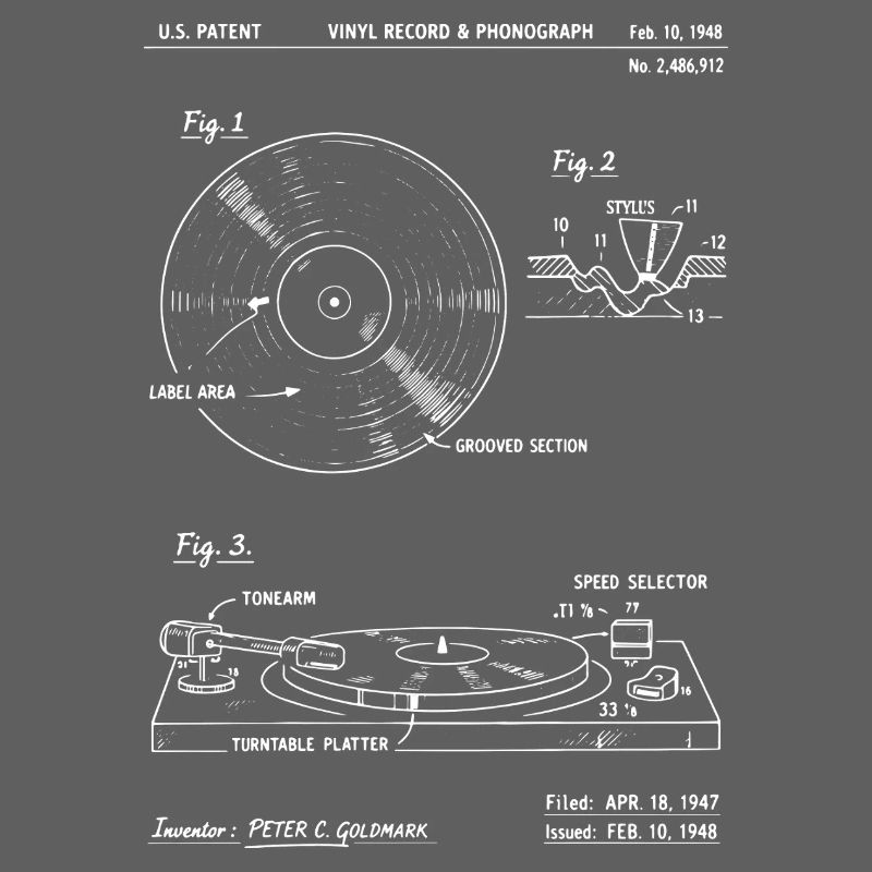 Plan de platine vinyle vinyle : diagramme audio rétro