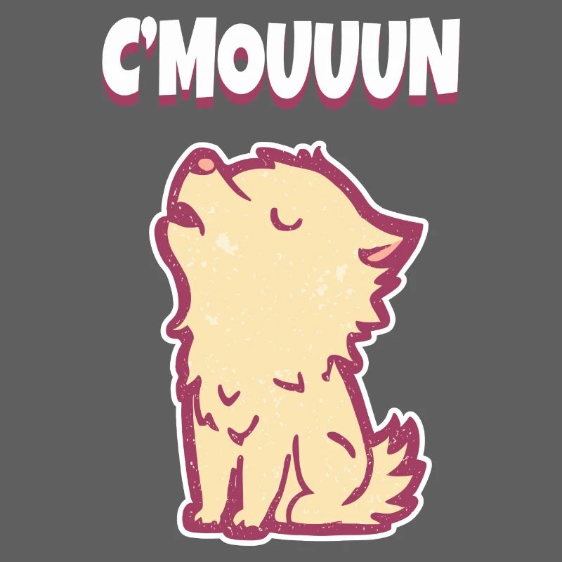 C'MON heulender Wolf Motivation