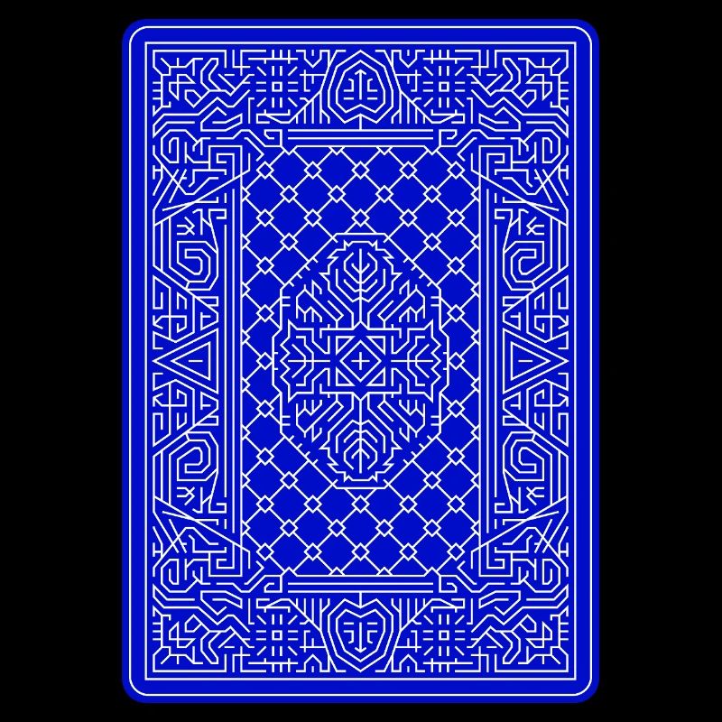 Geometric Playing Card Vector Art Blue