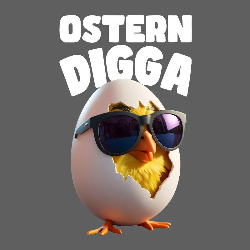 Funny Easter Digga Design with Chick and Egg