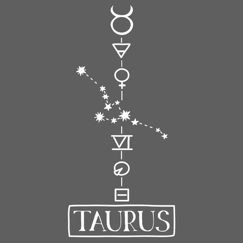 Taurus - Stier Sternzeichen - weiss