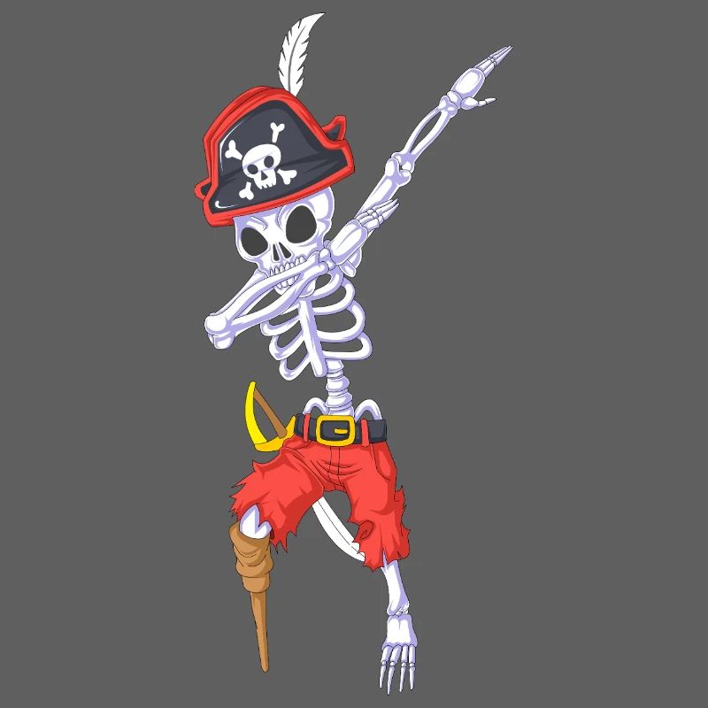 Dabbing Pirate Skeleton Halloween