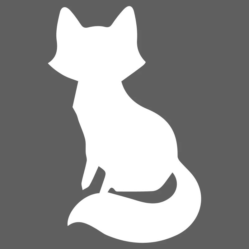 Playful Fox Silhouette Design