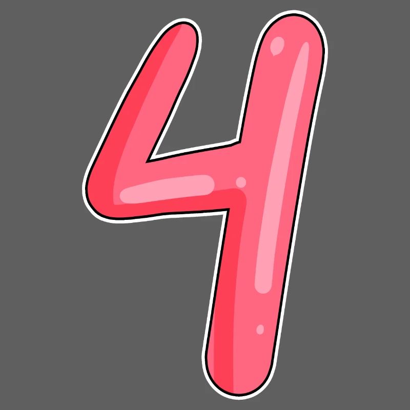 4 - Vier Zahl Nummer