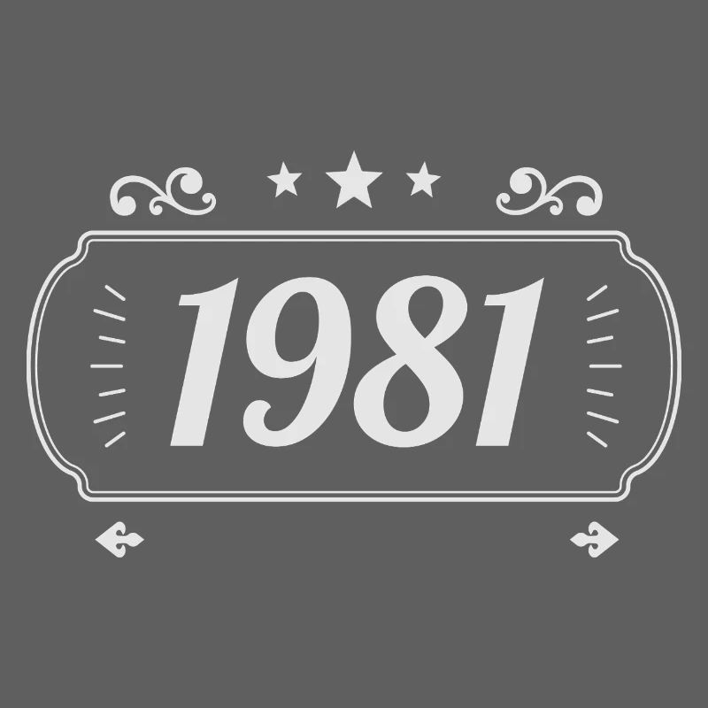 Vintage 1981 Rétro Anniversaire 1981 