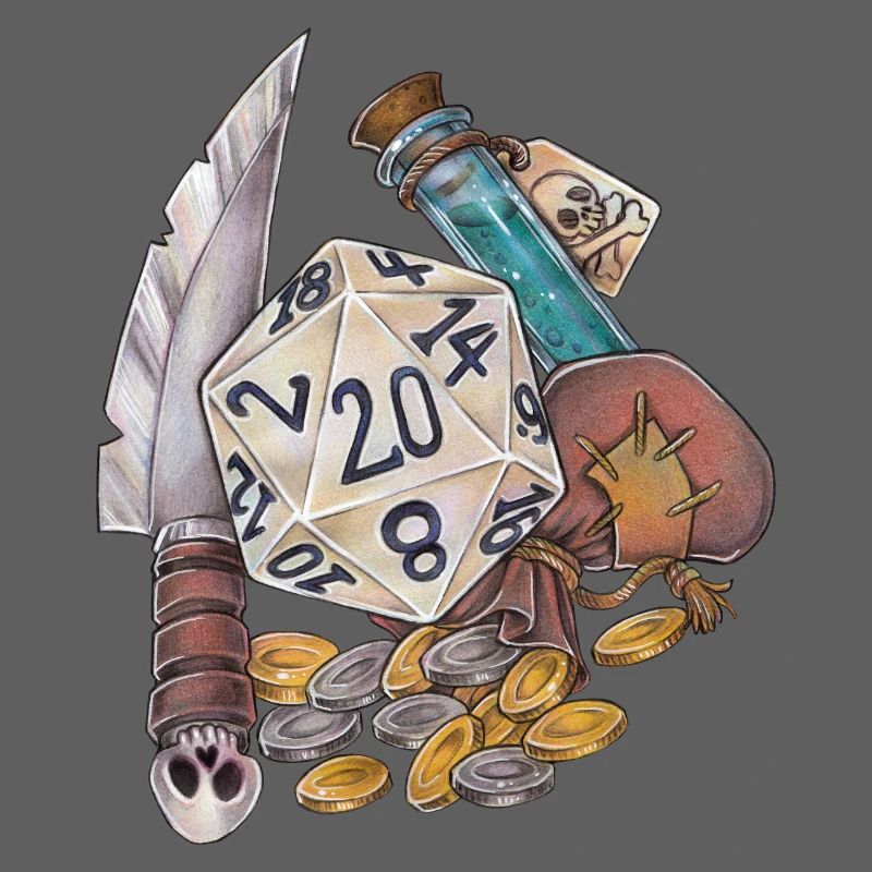 RPG Tabletop D20 Dice Gift Thief Robbery