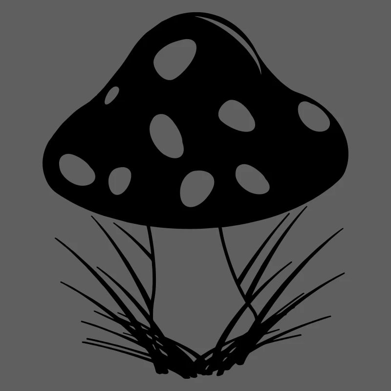 Champignon d’automne avec des points blancs