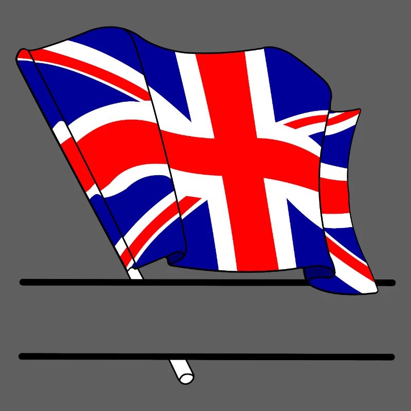 Britische Flagge mit eigenem Text – persönliches Design