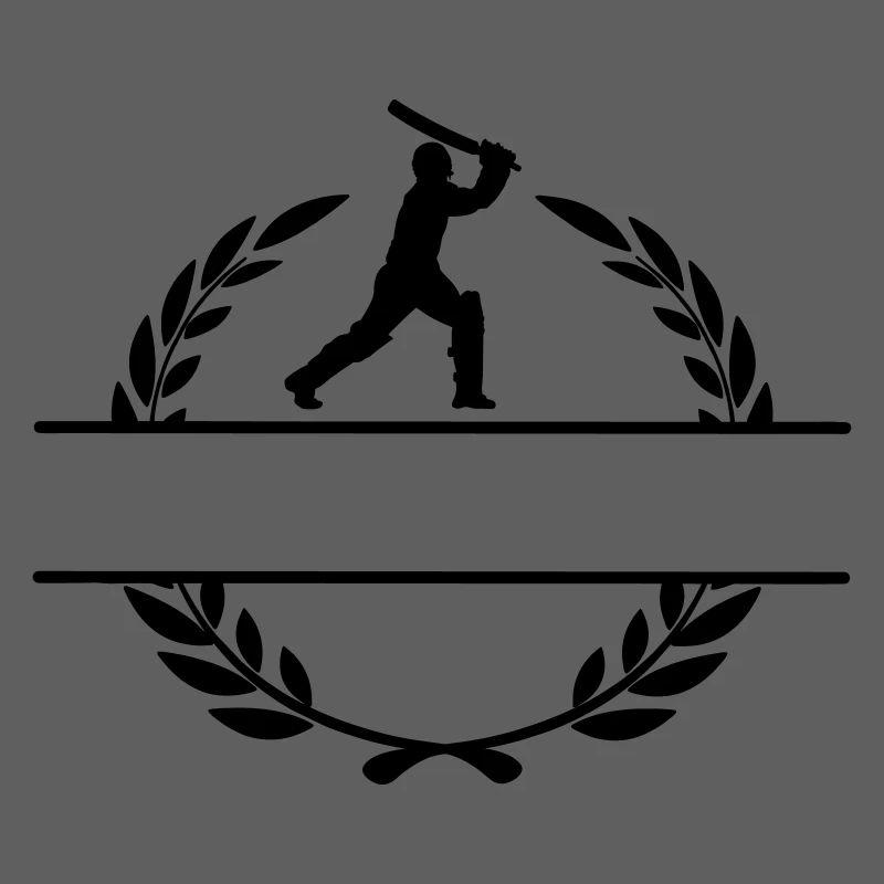 Cricketspieler im Lorbeerkranz