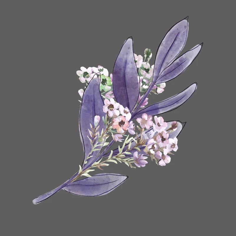 Purple Lavender Floral Pattern