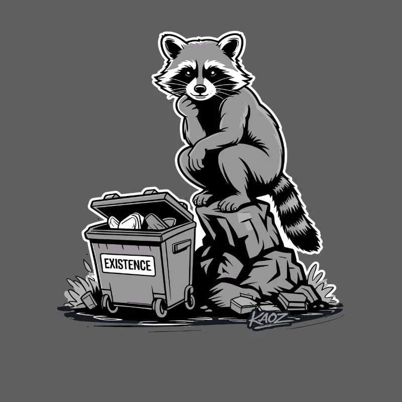 Existenz Waschbärmüllcontainer