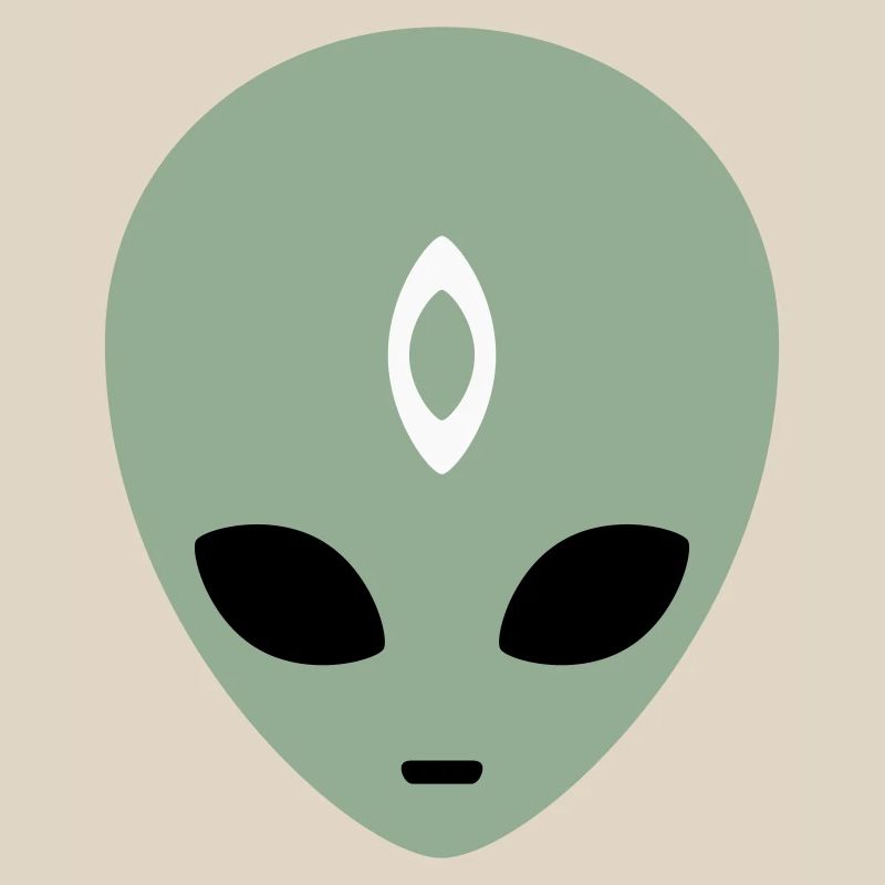 Alien Head Third Eye (three colours)