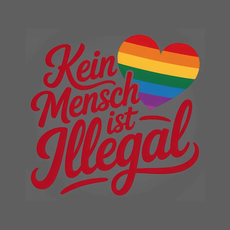 No One Is Illegal - Cool Pride Logo