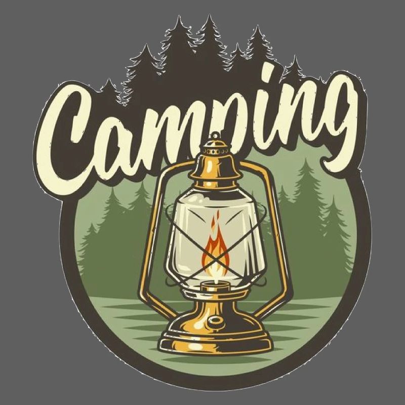 Campinglaterne im Wald
