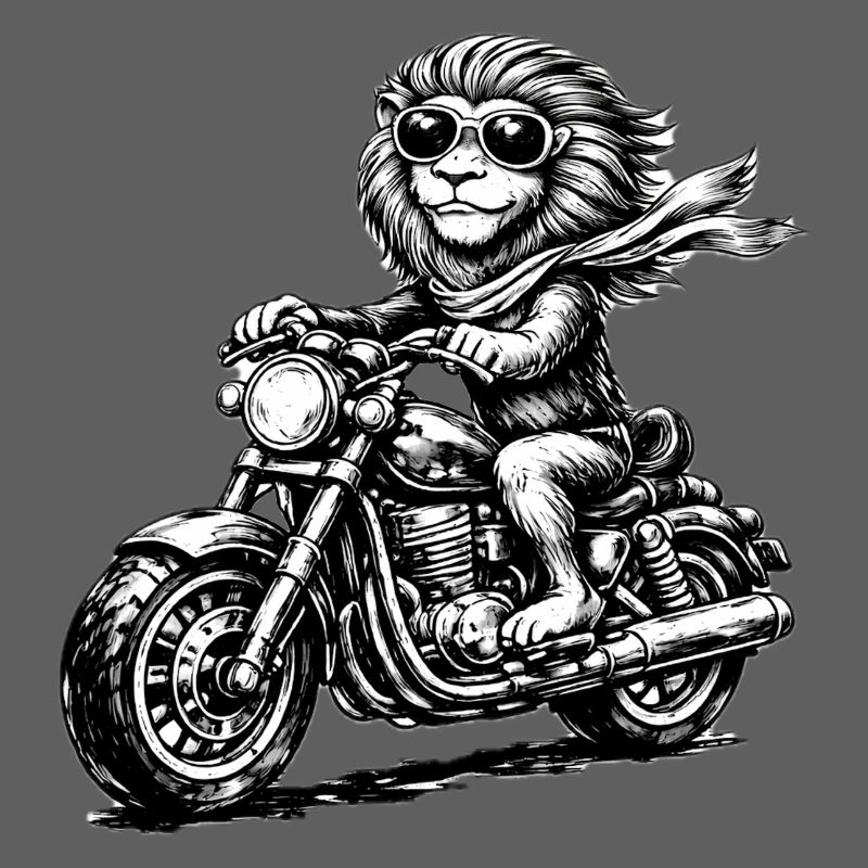 Singe sur écharpe de moto