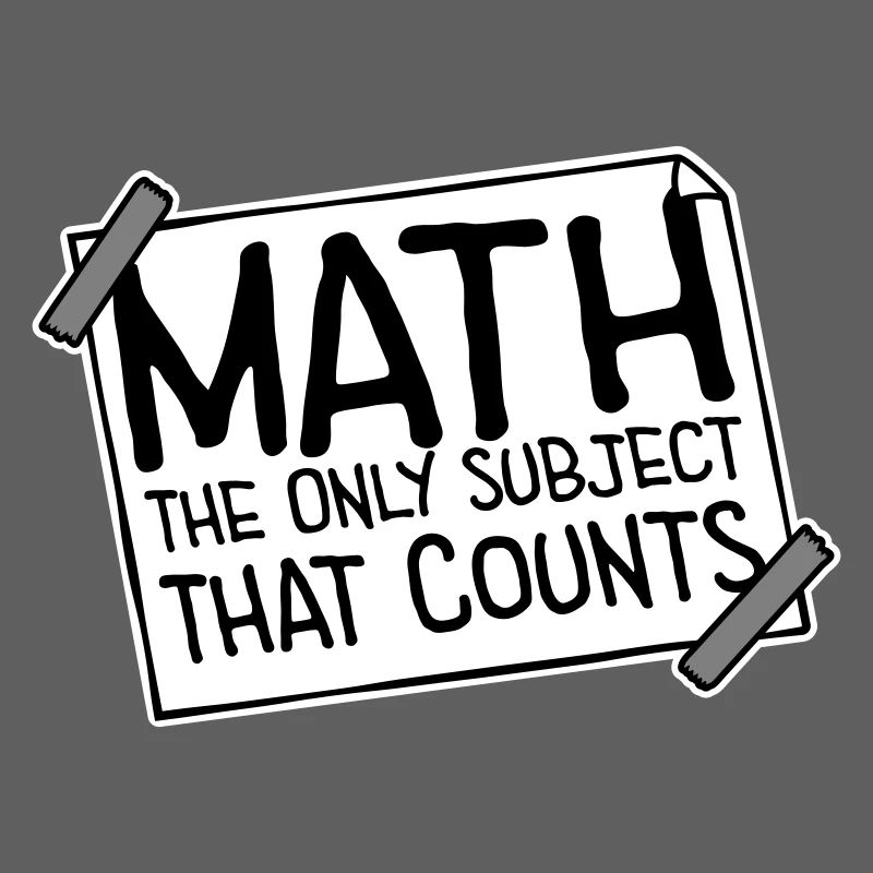 Math The Only Subject That Counts Nerd Mathe Logo