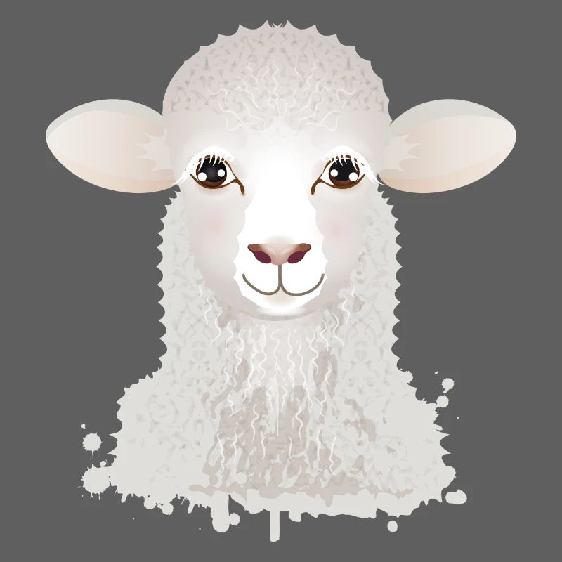 Un mouton mignon comme portrait graffiti
