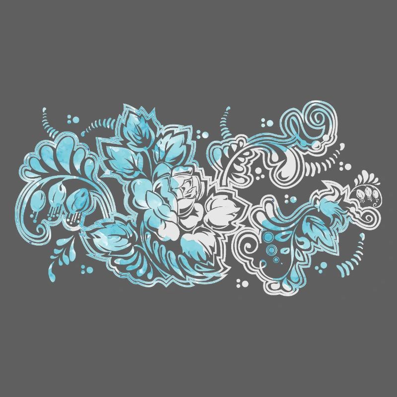 Blauer Blumen-Muster