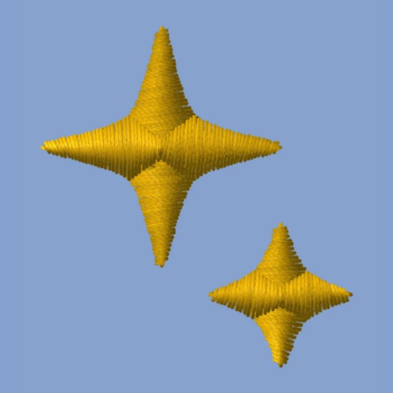 Embroidered stars