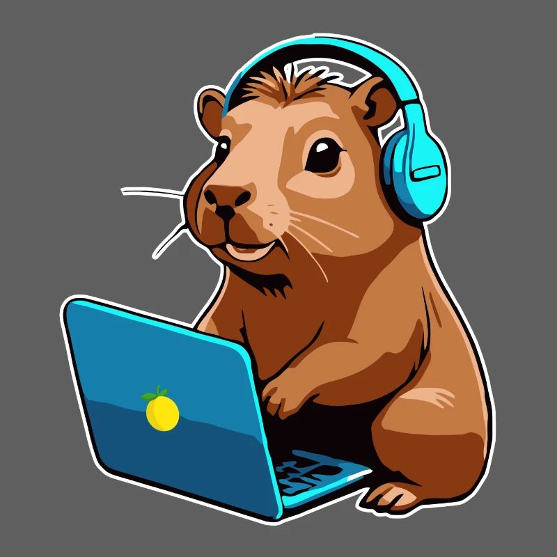 Capybara Programmierer Coder Computer