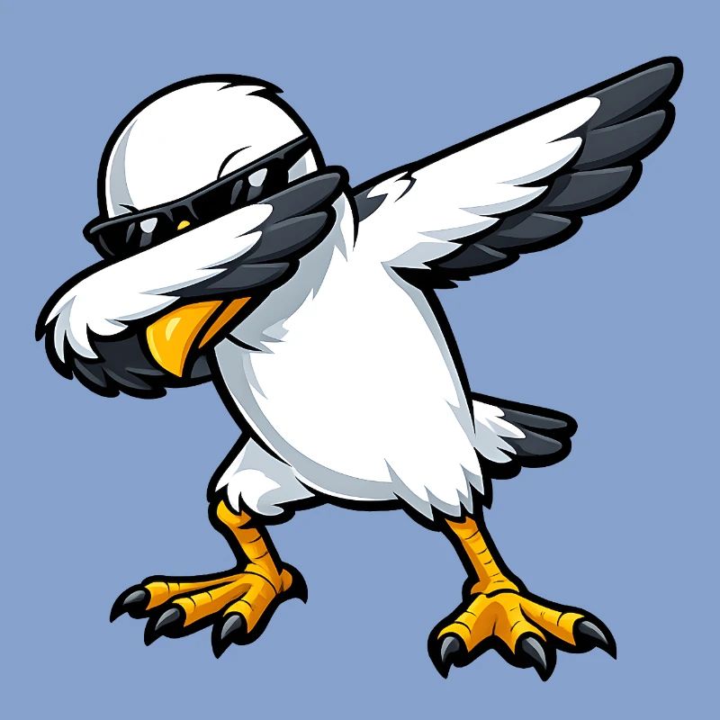 Dabbing Möwe