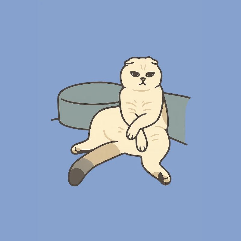 Scottish fold kitten assessing eyesight
