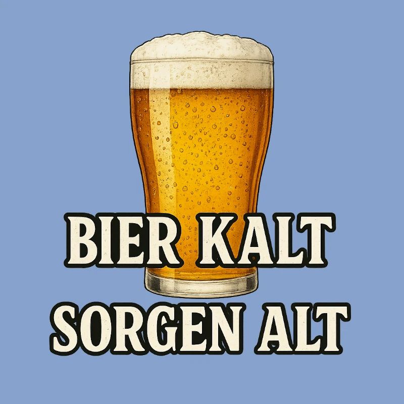Kühles Bier Zitat Design