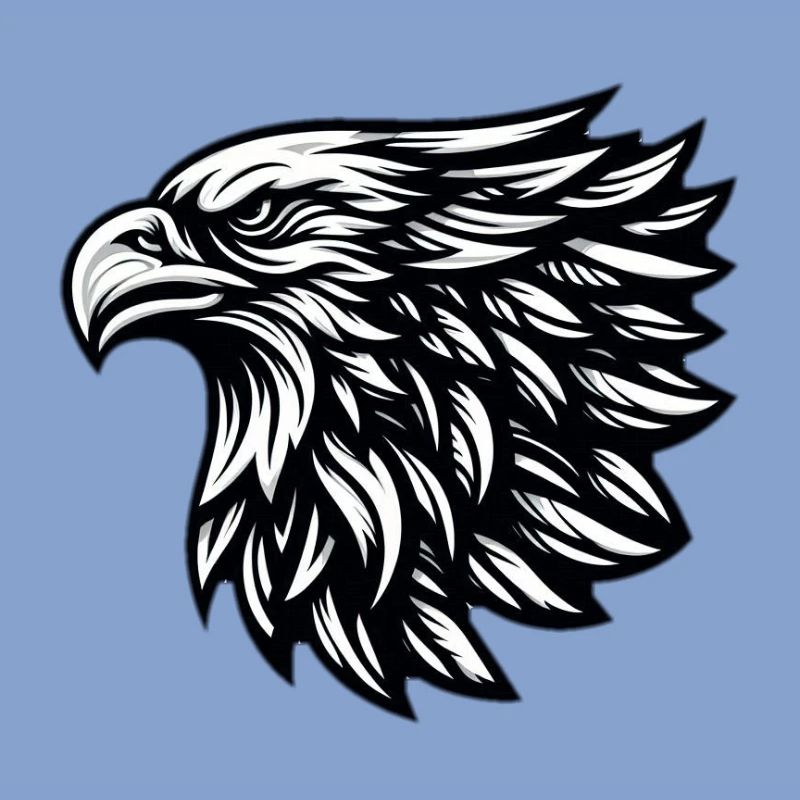 Eagle Head Black White