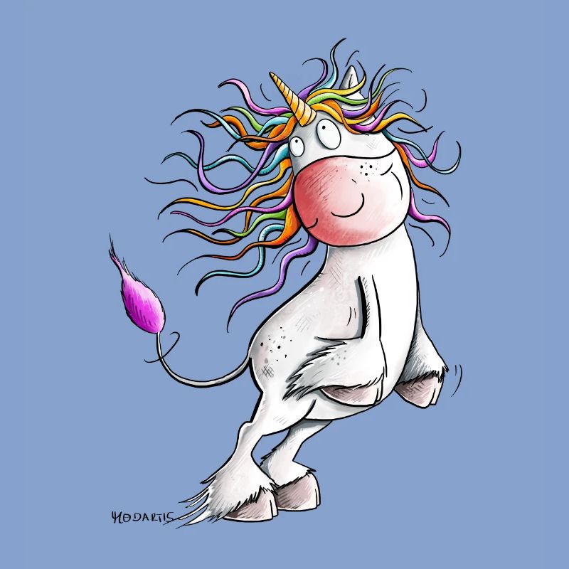 Drolliges Regenbogen Einhorn I Comic Fantasy