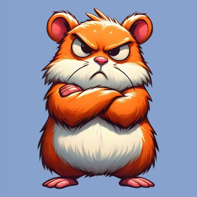 hamster grognon mécontent
