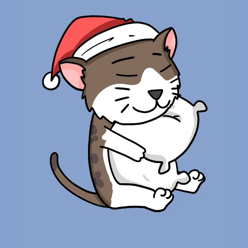 Chat Mignon Chat Birman Fatigué Noël
