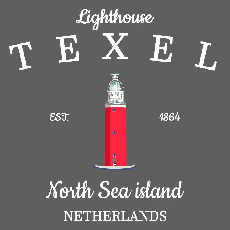 Lighthouse on Texel, Netherlands, hand drawing