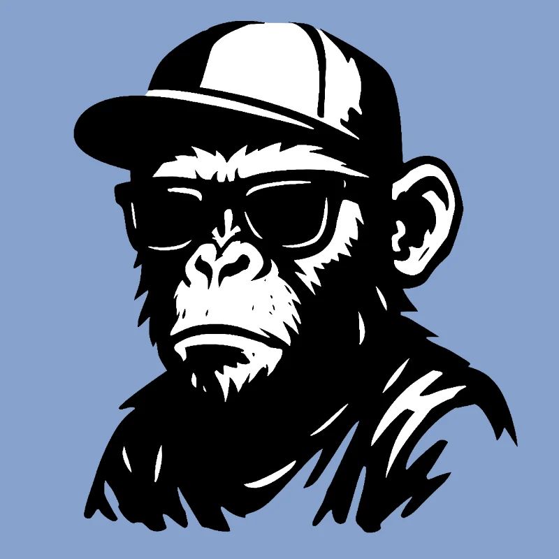 Conception de graffiti de singe urbain