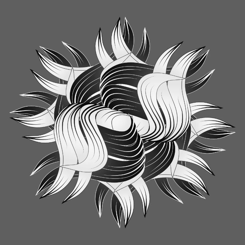 Formes abstraites – Design dynamique en noir et blanc