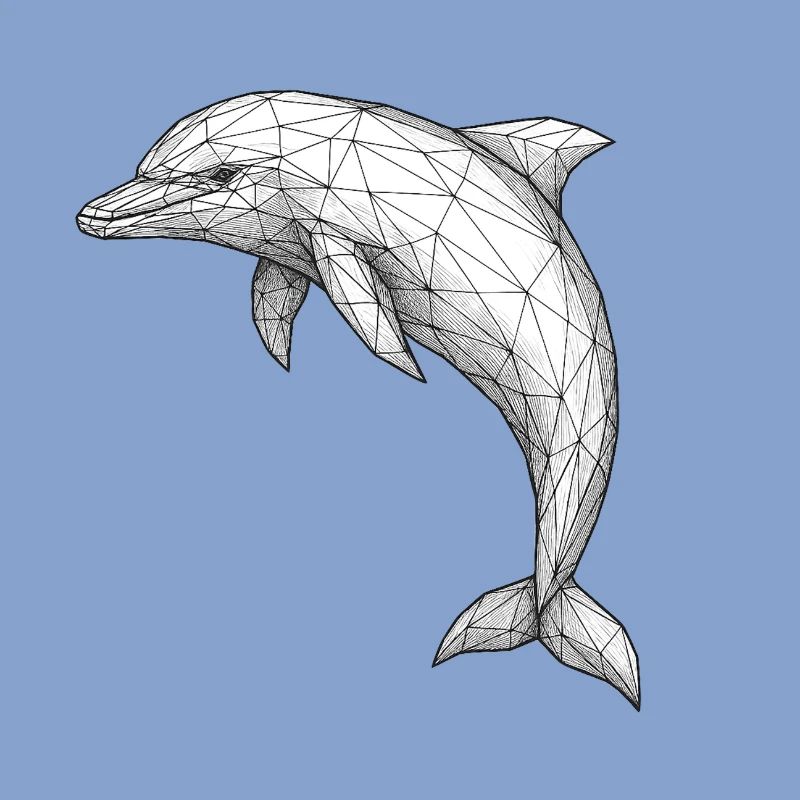Geometric Polygon Dolphin