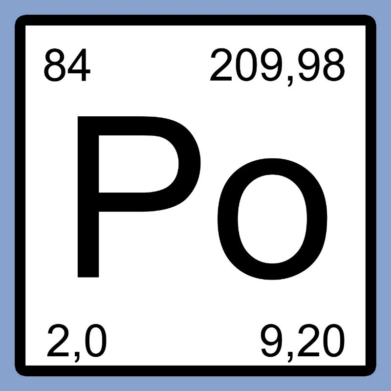 Tableau de la période de conception des éléments Po en polonium