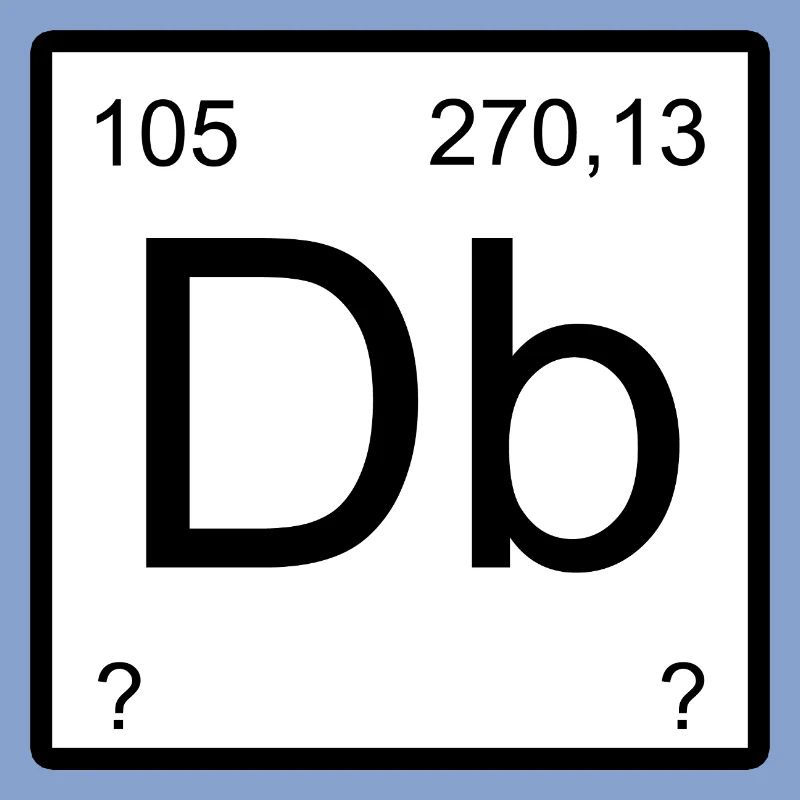 Dubnium Element Typografie