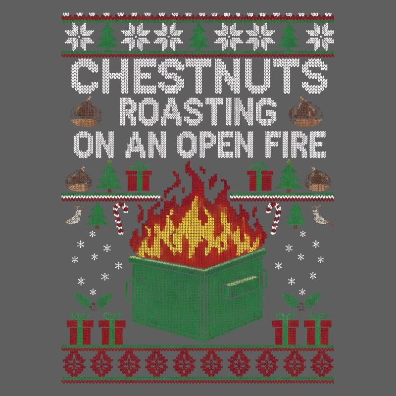 Roasting chestnuts on an open fire garbage can
