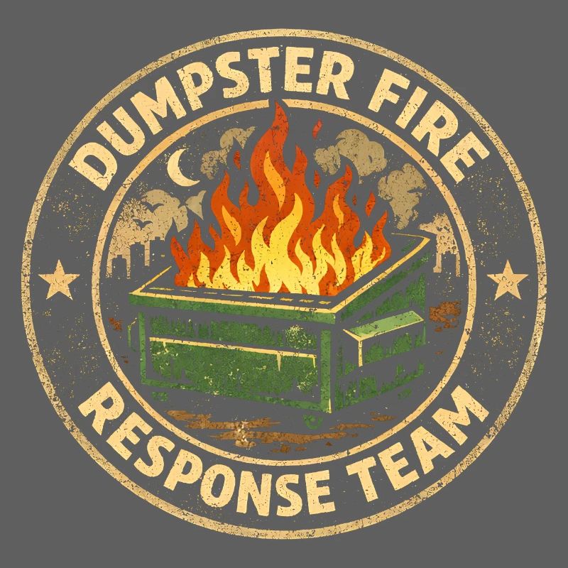 Garbage can fire response team Lustiger Müllgarbinnbra