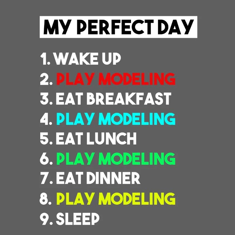 Slogan de routine de modélisation à l’échelle de ma journée parfaite