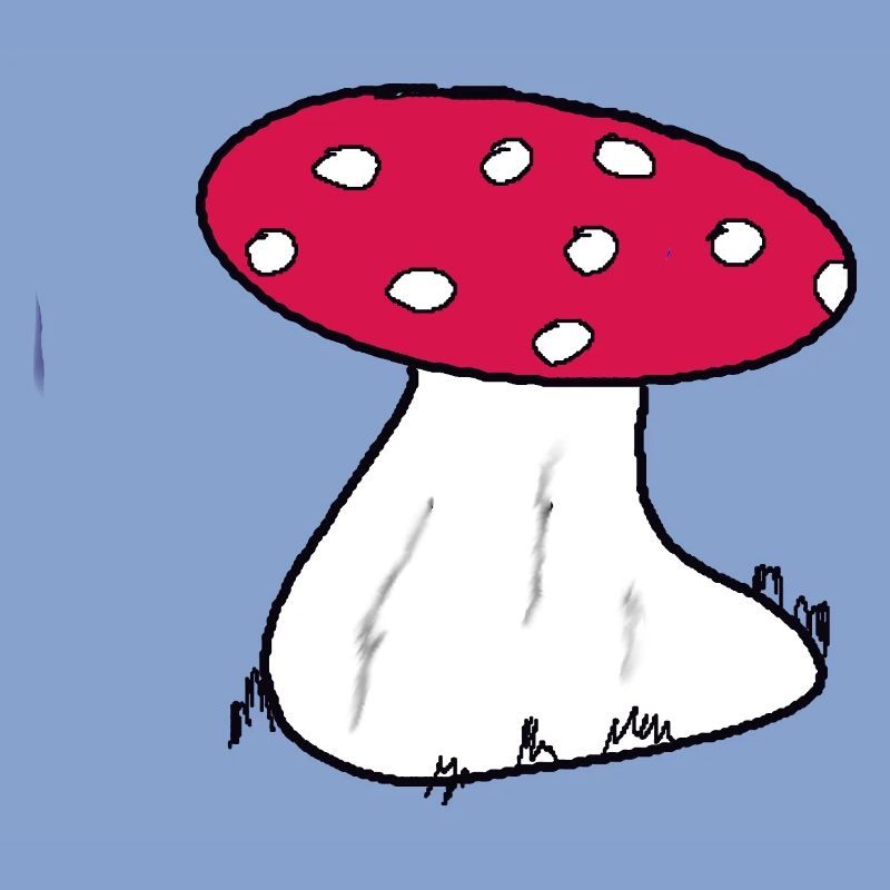 Motif de dessin animé Red Toadstool