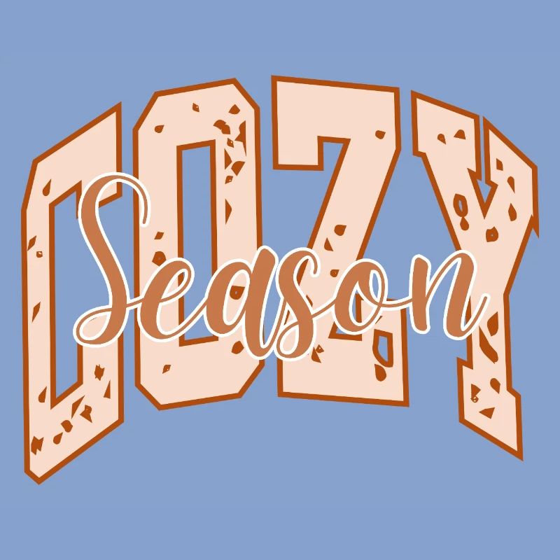 Cozy season exploded pattern and bold typography