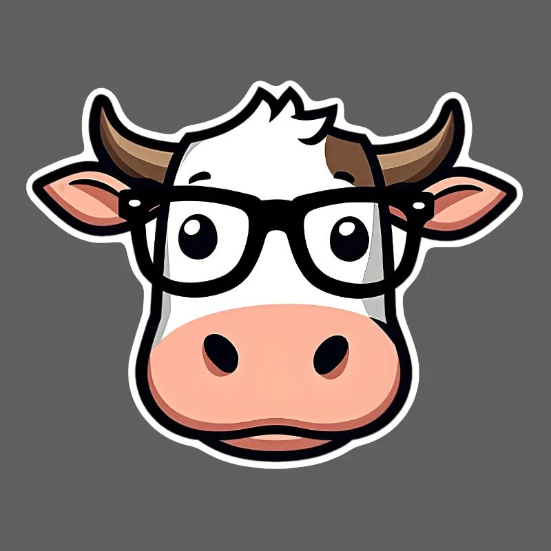 Kuh mit Brille 
